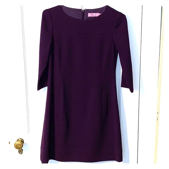 Eliza J deep eggplant shift dress - Picture 1 of 4